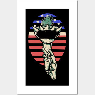 4 th of july - liberty american Posters and Art